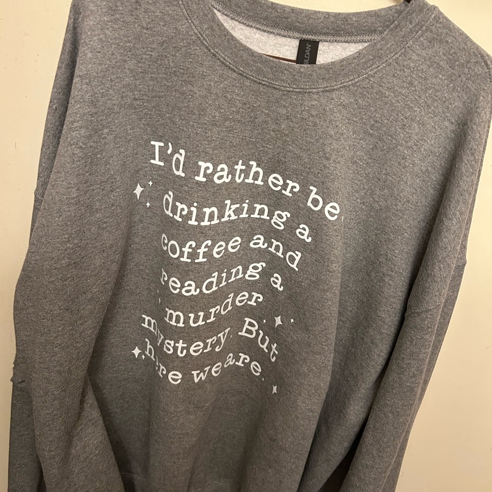 Gildan Heavy Blend Gray Sweatshirt , lightly worn